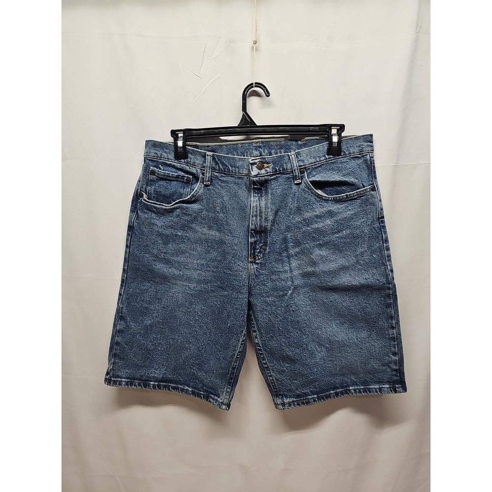 Wrangler‎ Men's Denim Relaxed Fit Blue Jean Shorts Jorts Size 36